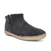 Betterfelt Women's Classic Boot - Black With Natural Crepe Rubber Sole In Black