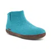 Betterfelt Women's Classic Boot - Light Blue  With Suede Sole In Blue