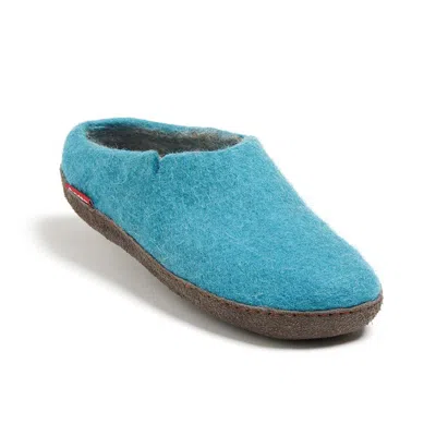 Betterfelt Women's Classic Slipper - Light Blue With Suede Sole