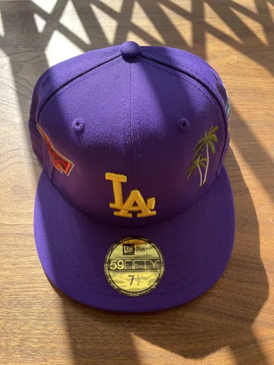 Pre-owned Bettertm X Just Don Just Better Purple Dodger Hat Lebron Fitted