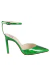 Bettina Vermillon Green Patent Leather Pumps In Green