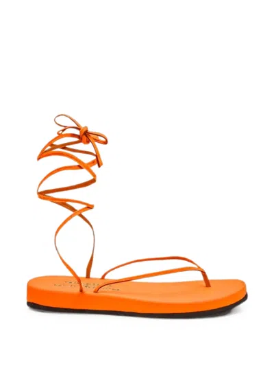 Bettina Vermillon Jenifer Thong-strap Sandals In Orange