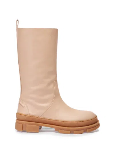 Bettina Vermillon Marie Lug-sole Boots In Neutral