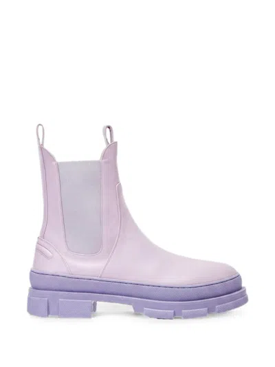 Bettina Vermillon Simone Chunky-sole Chelsea Boots In Purple