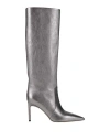 Bettina Vermillon Woman Boot Silver Size 6 Leather