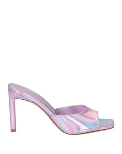 Bettina Vermillon Woman Sandals Pink Size 9 Leather