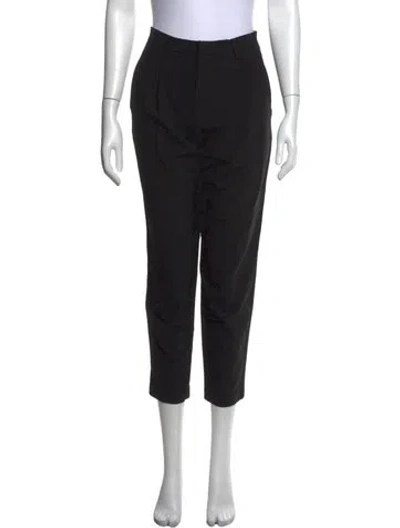 Pre-owned Bettina Vermillon Wool Straight Leg Pants In Black