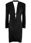 Bettter Agnelli Open-back Wool Dress In Black