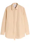 Bettter Ambrose Layered-effect Cotton-poplin Shirt In Gold