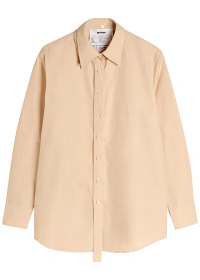 Bettter Ambrose Layered-effect Cotton-poplin Shirt In White