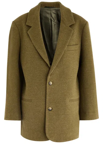 Bettter Andes Wool Blazer In Khaki