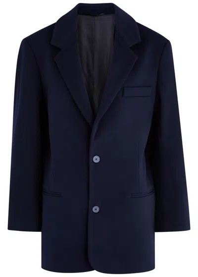 Bettter Andes Wool-blend Blazer In Navy