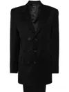 Bettter Double-breasted Blazer In Black