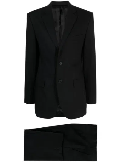 Bettter Hourglass Single-breasted Wool Suit In Black