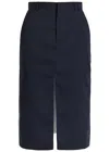 Bettter Ellis Panelled Wool-blend Midi Skirt In Blue