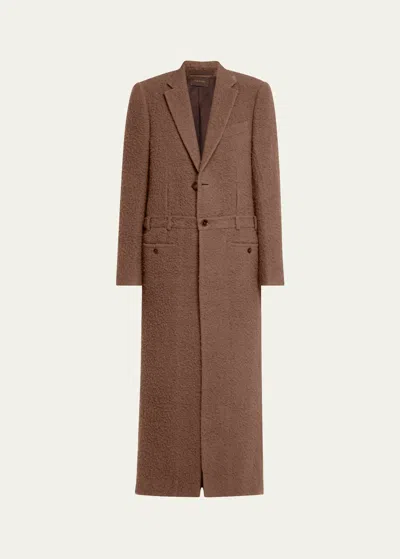 Bettter Long Removable Wool Suit Coat In Camel