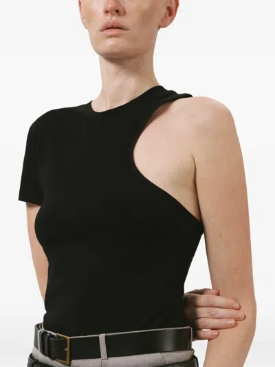 Bettter One-sleeve T-shirt In Black