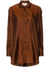 Bettter X Zegna Loose Shirt - Women's - Cupro In Brown