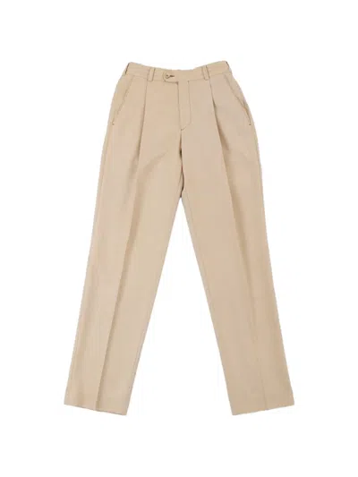 Bettter Upcycled Pleated Trousers In Brown