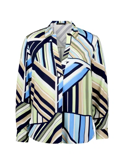 Betty Barclay Abstract-print Long-sleeve Blouse In Multi
