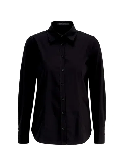 Betty Barclay Button-down Long-sleeve Shirt In Black
