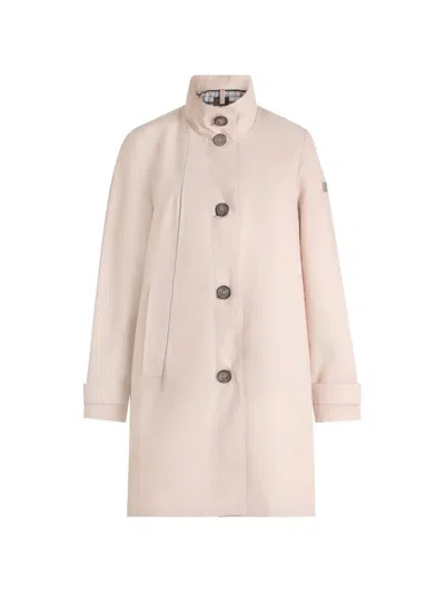 Betty Barclay Button-up High-neck Coat In Neutral