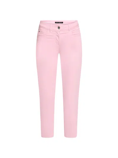 Betty Barclay Cropped Slim-fit Trousers In Pink