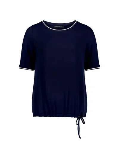 Betty Barclay Drawstring-hem T-shirt In Blue