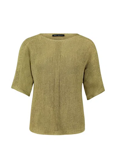 Betty Barclay Fine-knit Short-sleeve Top In Green