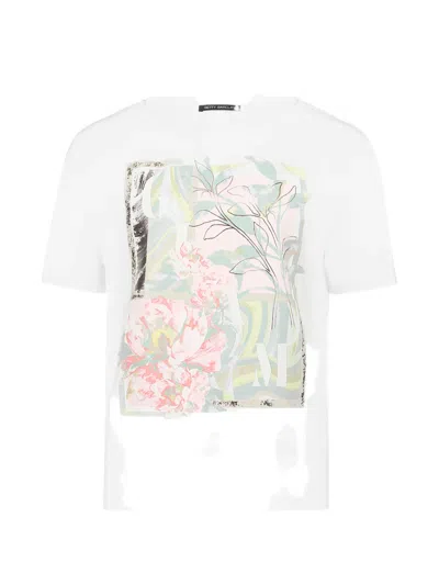 Betty Barclay Floral-print T-shirt In White
