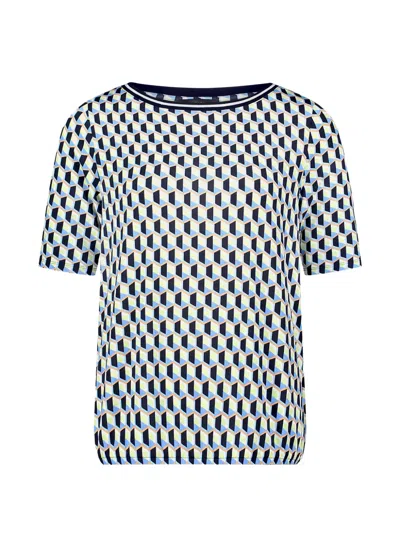 Betty Barclay Geometric-print Short-sleeve Top In Multi