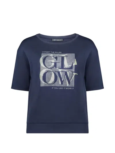 Betty Barclay Graphic-print Short-sleeve T-shirt In Blue