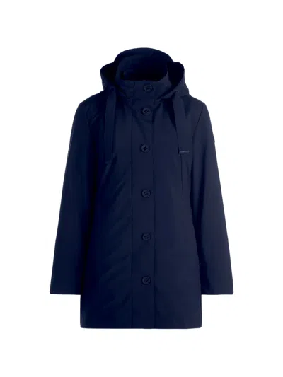 Betty Barclay Hooded Button-up Parka Coat In Blue