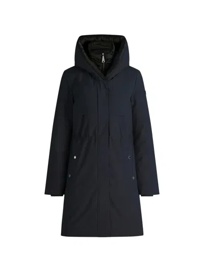 Betty Barclay Hooded Quilted Coat In Blue
