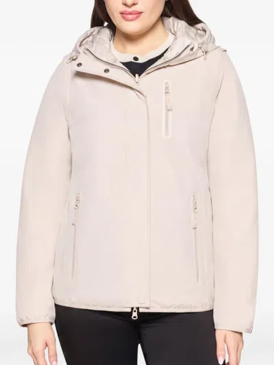 Betty Barclay Hooded Zip-fastening Jacket In Neutral