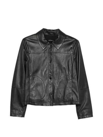 Betty Barclay Leather Jacket In Black