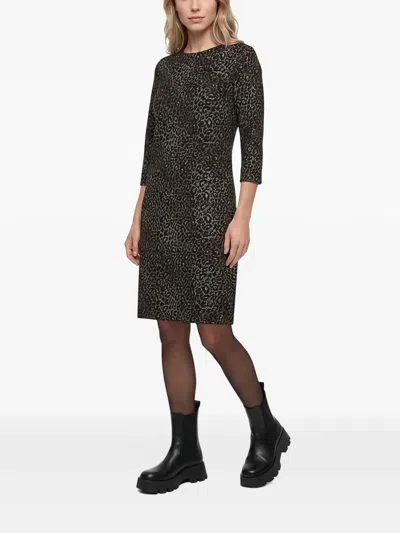 Betty Barclay Leopard-print Mini Dress In Black