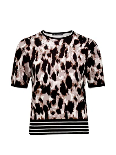 Betty Barclay Leopard-print Short-sleeved T-shirt In Pink