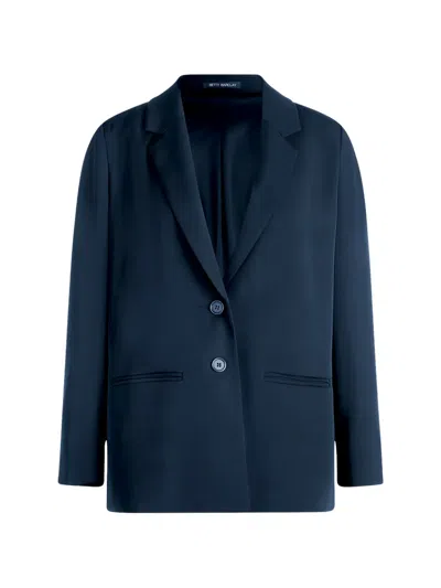 Betty Barclay Notched-lapel Button-fastening Blazer In Blue