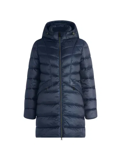 Betty Barclay Quilted Hooded Jacket In Blue