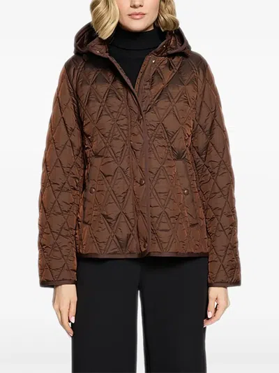 Betty Barclay Quilted Hooded Jacket In Brown