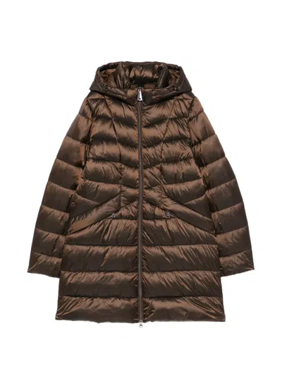 Betty Barclay Quilted Hooded Jacket In Brown