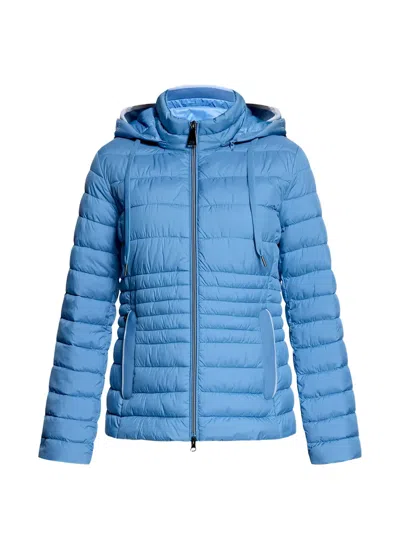 Betty Barclay Quilted Hooded Puffer Jacket In Blue