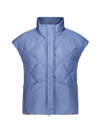 Betty Barclay Quilted Padded Vest In Blue