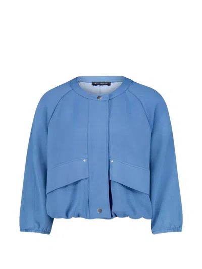 Betty Barclay Raglan-sleeve Bomber Jacket In Blue