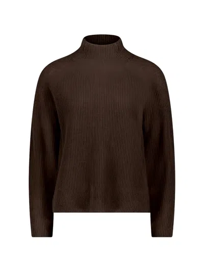 Betty Barclay Ribbed-knit Cashmere Sweater In Brown