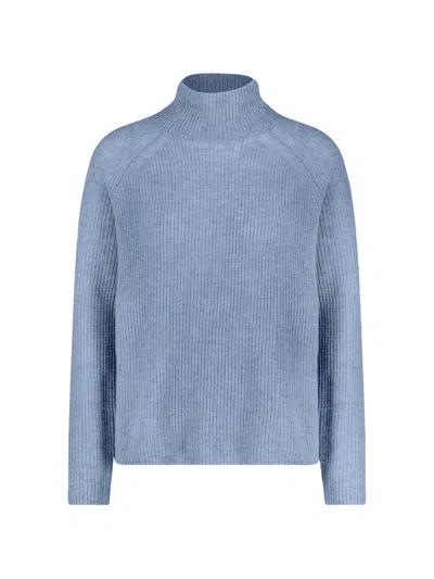 Betty Barclay Ribbed-knit Raglan-sleeve Sweater In Blue