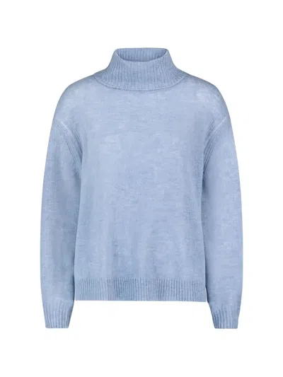 Betty Barclay Roll-neck Cashmere Sweater In Blue