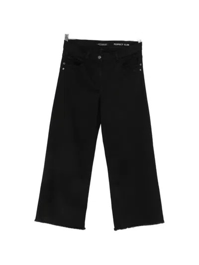 Betty Barclay Sally Raw-hem Wide-leg Jeans In Black