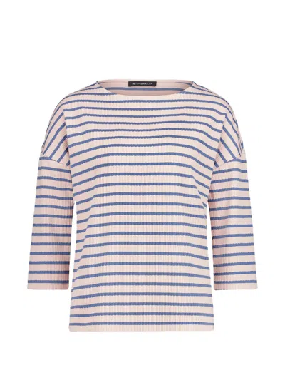 Betty Barclay Striped Ribbed T-shirt In Multi